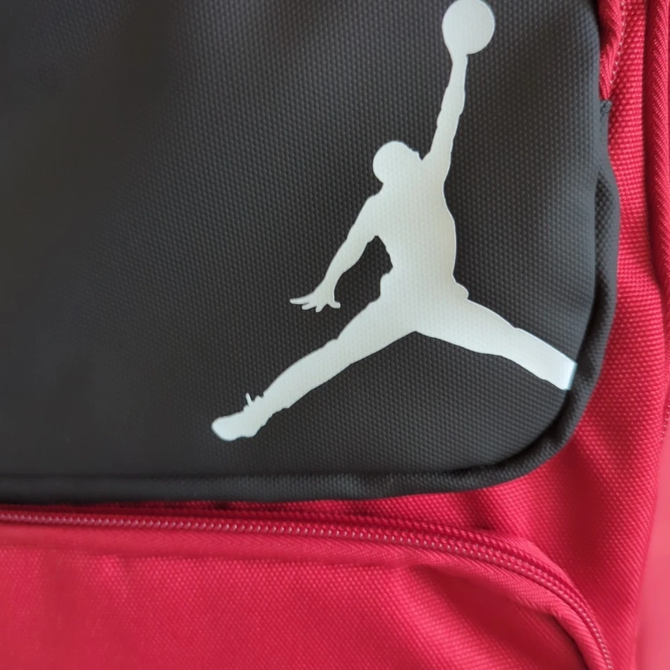 Air Jordan Essential Red Black White Back to School 25 L Backpack 9A0670 H24 NEW - Image 4 of 4