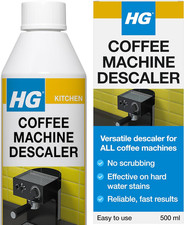 HG Coffee Machine Descaler, Tough Scale Remover for Espresso & Pod Machines – 50