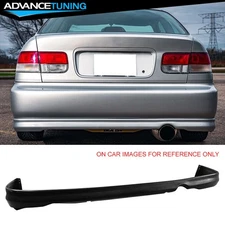 Fits 99-00 Honda Civic Type-R Style Rear Bumper Lip Splitter Aprons PU Unpainted