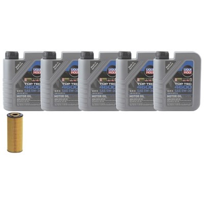 5L Liqui Moly Top Tec 4600 5W30 Hengst Engine Oil Change Kit for Golf Jetta 1.9L