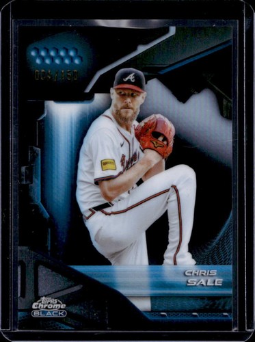 2026 Topps Chrome Black Chris Sale Blue Refractor #/150 Braves