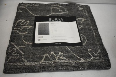 Surya Hightower HTW-3002 Rug Sample 18in Hand Knotted 100% Viscose Charcoal Gray