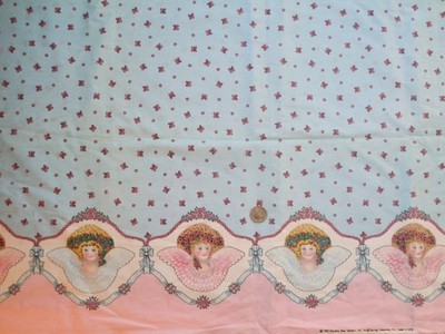 Vintage Springs Border Fabric Dorothy Dear Designs Angels Ribbons 2 Yard Piece