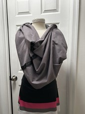 Lululemon Vinyasa Scarf Reversible RULU Heathered Gray/Lavender Stripes