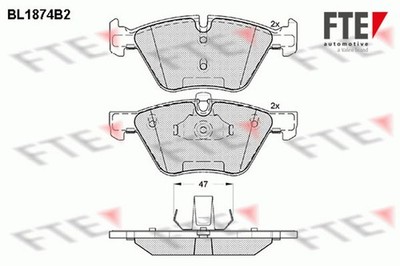 Bremsbelagsatz Scheibenbremse FTE 9010458 für BMW 3er E90 Touring E91 E92 E93 Z4