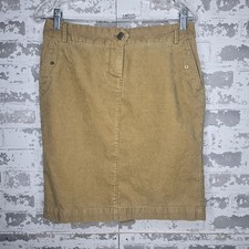 J Crew Skirt Womens Size 4 Corduroy Khaki Brown Pockets Stretch Vented Mini