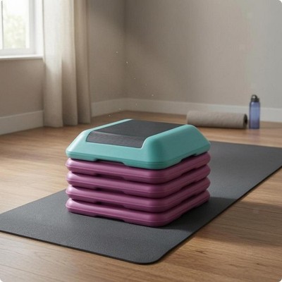Aerobic Step Platform Textured Step Aerobics Platform Fitness Equipment Compact