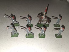 Vintage Metal Confederate Civil War Soldiers Lot Of 8