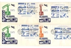 Q340 Canada FDC - 1957 Outdoor Sports - Set of Plate Blocks - JCR Cachet Covers