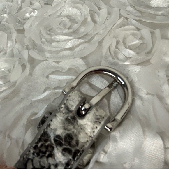 Rappaport Marble Snakeskin Pattern Leather Belt L… - image 5