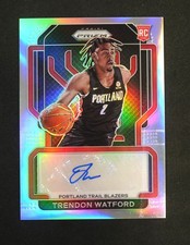 Trendon Watford 2021-22 Panini Prizm SILVER Signatures Auto Rookie RC