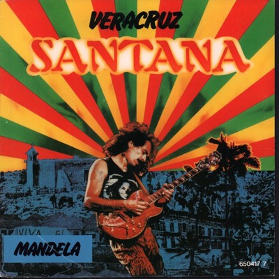 Santana Veracruz 7'' vinyl Netherlands Cbs 1987 pic sleeve has shop stamp on back