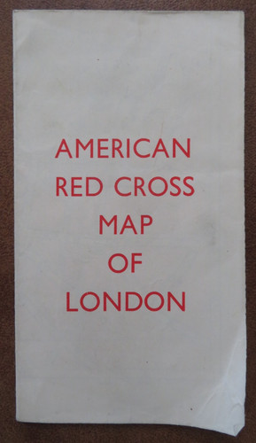 WWII American Red Cross Map Of London Original Foldout Brochure & Photos
