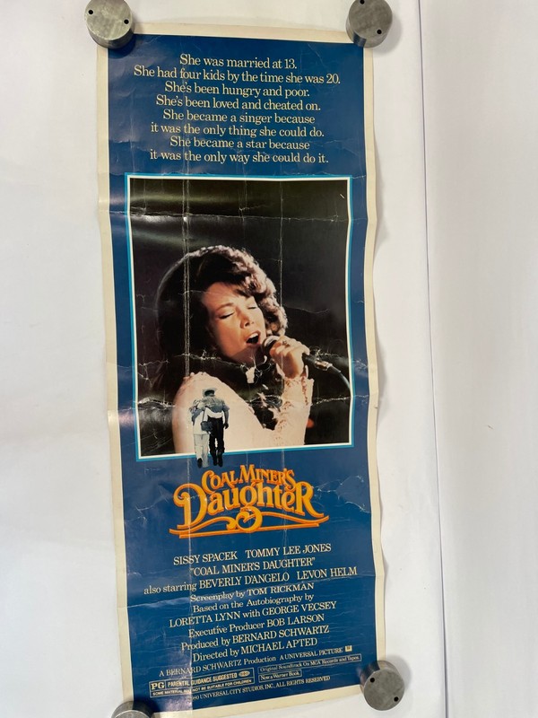 Vintage Coal Miner’s Daughter Movie Poster 1980 Sissy Spacek Loretta Lynn Film