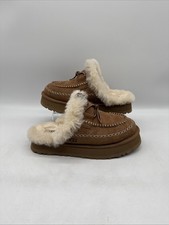UGG Disquette Alpine Slipper Chestnut Suede Slip On UK 7 EU 40 Used