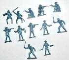 Set of 12 Vintage 1950s Marx Fort Apache Playset 60mm Cavalry Plastic Figures