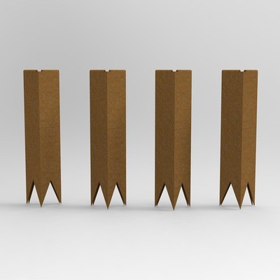 4 PCS 90 Deg CorTen Steel Landscape Edging Connector Clips For 8 In Lawn