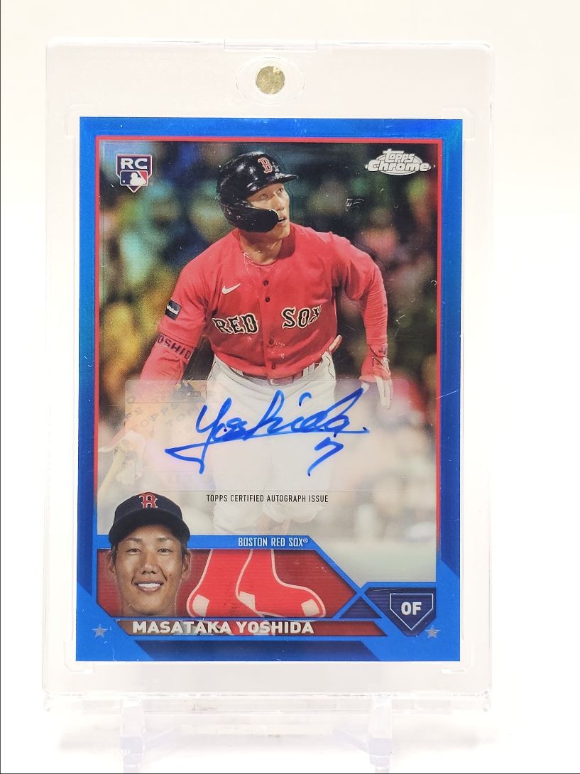 MASATAKA YOSHIDA 2023 TOPPS CHROME ROOKIE BLUE REFRACTOR RC AUTO /150 Q0072