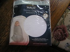 HALO SleepSack Gray Polka Dotted 3 Way Adjustable Swaddle S/P 3-6 Months NIP 