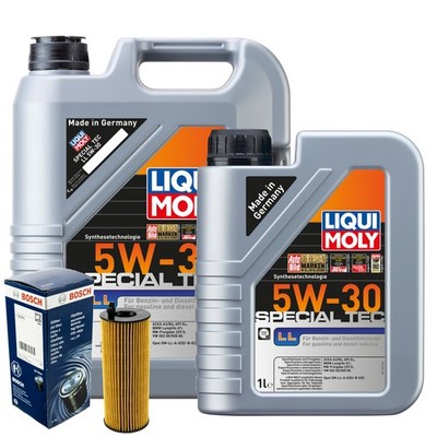 Motoröl 5W30 LIQUI MOLY Special Tec Ll 6L+BOSCH Ölfilter