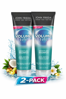   2 Pack John Frieda Volume Lift Weightless Shampoo 8.45oz Volumizing for Fine 
