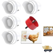 DIY Chicken Feeder Rain Proof Poultry Feeder Port Gravity Feed Kit for Bucket...