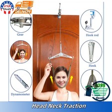 Over Door Neck Traction Stretcher Cervical Head Brace Pain Relief Device Home