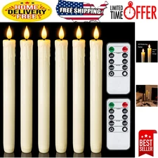 Elegant 9.6” Ivory Dripless Candles - Remote Controlled, Perfect for Home Decor