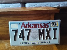 Arkansas Korean Veteran License Plate Air Force Navy Marines Army Navy 747 Mxi