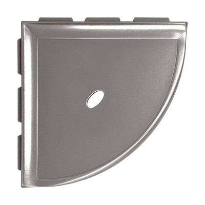Questech 8'' Corner Shower Shelf, New Construction, Metro Lugged, Brushed Nickel
