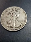1941-S Walking Liberty Silver Half Dollar 50c 90 % Silver F