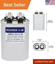 15uF 370/440VAC 50/60Hz Oval Run Start Capacitor 15 MFD 370V/440V Air Conditi...