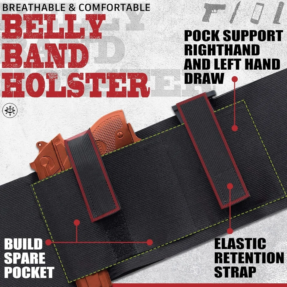 Bundle of Belly Band + Ankle Holster, Concealed Carry with Magazine Pocket/Po... - Image 3 of 4
