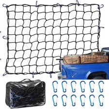 3' x4' Stretches to 6' x 8' Truck Cargo Net, Roof Rack Cargo Net for Pickup