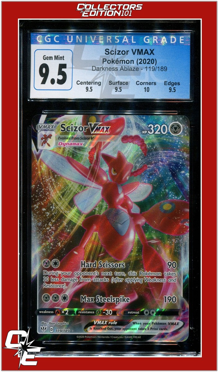 ポケモンカード Darkness Ablaze 119 Scizor VMAX CGC 9.5 - Subgrades | eBay