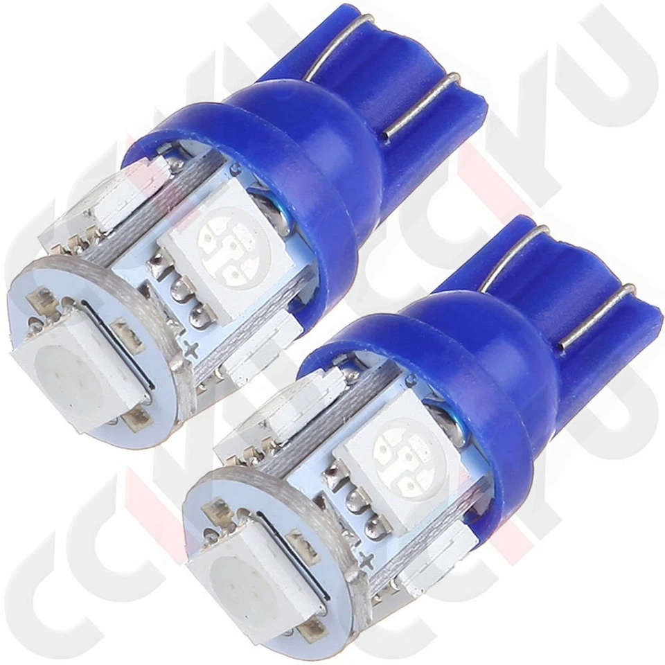 20 Piezas Azul T10 W5W 5-5050-SMD Bombillas LED Matrícula Instrumento Cuadro Luces Foto 2 de 4