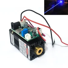 Industrial 450nm 2W Blue 2000mW 12V Focusable Dot Laser Diode Module w/ TTL