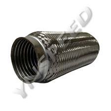 2 Id Exhaust Flex Pipe 10 Length Stainless Steel Interlock Joint Coupler Tube