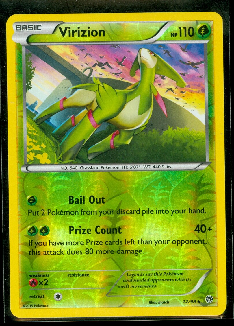 Pokemon VIRIZION 12/98 - XY Ancient Origins - RARE Rev Holo - MINT