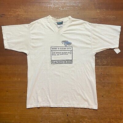 Vintage 90's Radiohead OK Computer V-Neck 1998 Tour Rock Vintage 90's Radiohead OK Computer V-Neck 1998 Tour Rock
