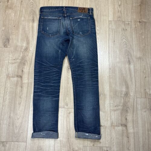 Jeans RRL Double Ralph Lauren Selvedge Denim, Boro, Made in USA, Uomo W34 L34 - Foto 6 di 12