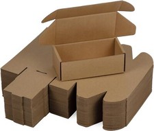 50 Pack 6.5x3.2x2.2 Inches Small Shipping Boxes, Brown free shipping