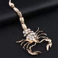Pendientes colgantes de escorpión color dorado y llamativos joyas con gota de oreja *Nuevos*