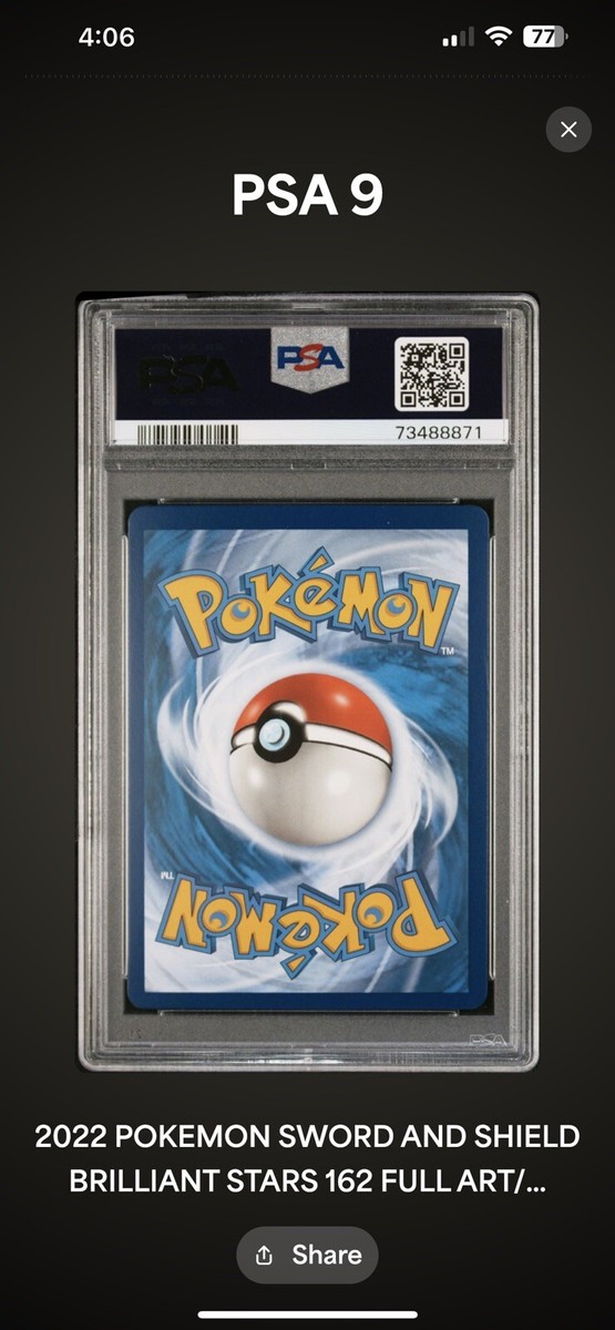 inter lastra celebrative triplete ★新品★ PSA 9 Mint Honchkrow V Alt Art Brilliant Stars 162/172 2022