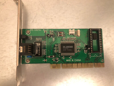VINTAGE Network Adapter Ethernet RJ45 PCI Card 10/100 D-Link DFE-530TX+ Rev E1