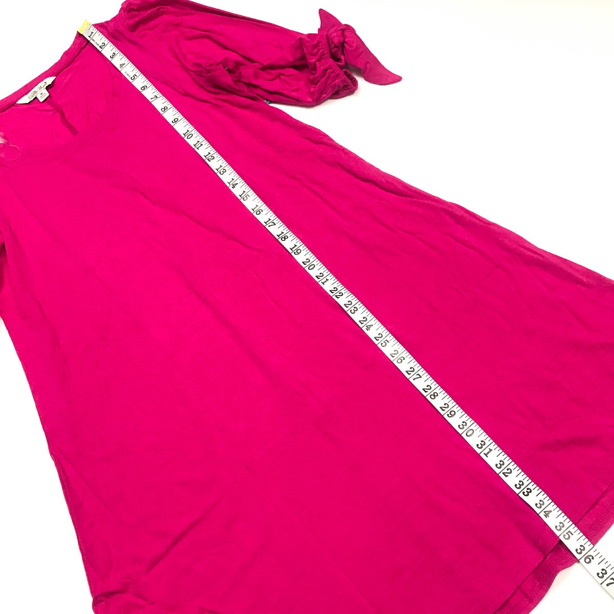 The Pioneer Woman Womens Size M 8-10 Tie Cuff Flare Dress Beetroot