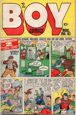 BOY COMICS #41 Golden Age Charles Biro Lev Gleason 1948 VG