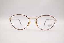 Vintage Luxottica 2121 Gold Plated Copper Oval Glasses Frame NOS