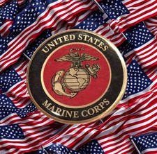 USMC MARINE CORPS FULL COLOR 2" INCH EPOXY DOME CAR DECAL STICKER EMBLEM