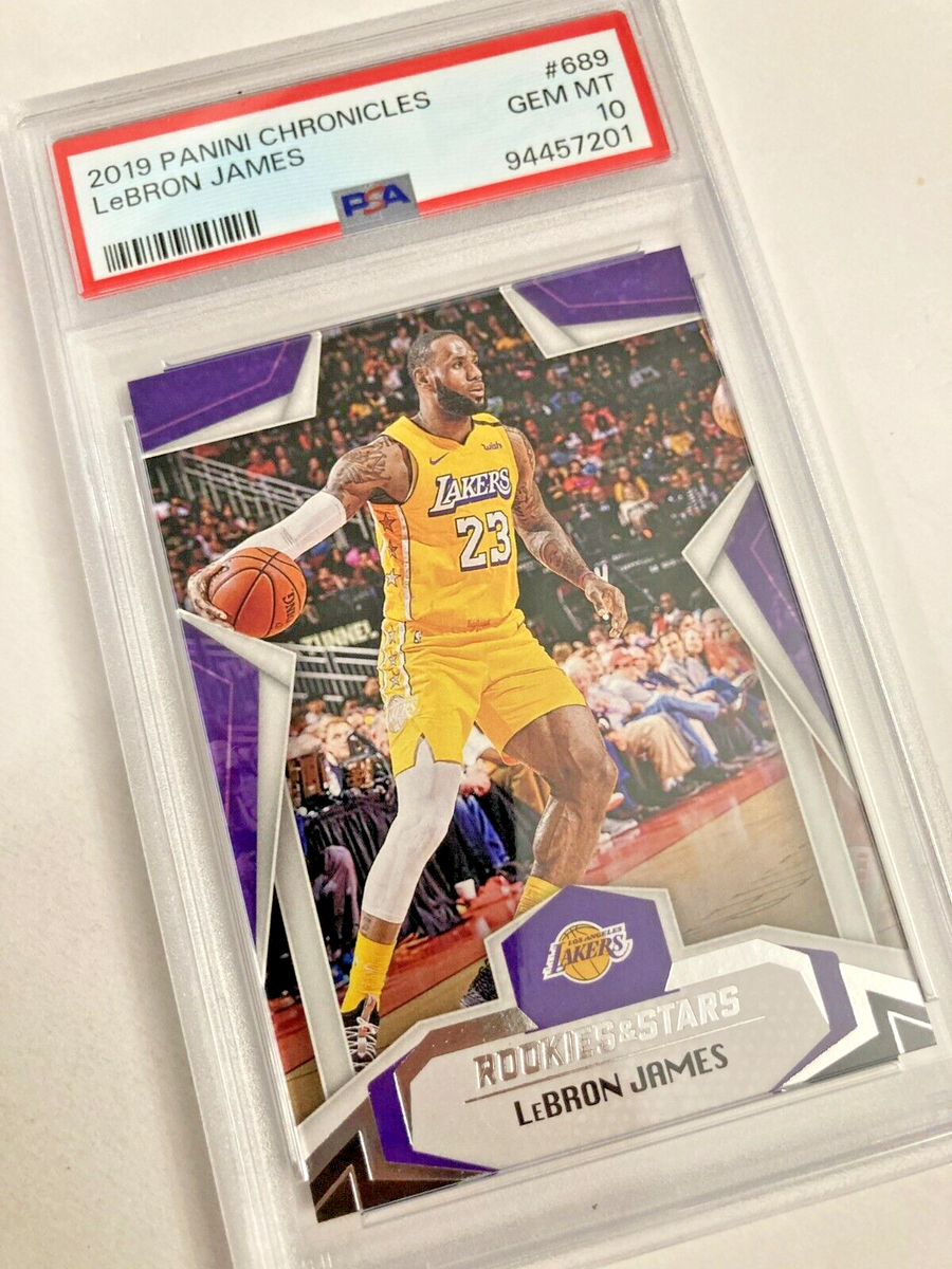 2019 Panini Chronicles Rookies Stars #689 LeBron James Lakers PSA 10 GEM  MINT